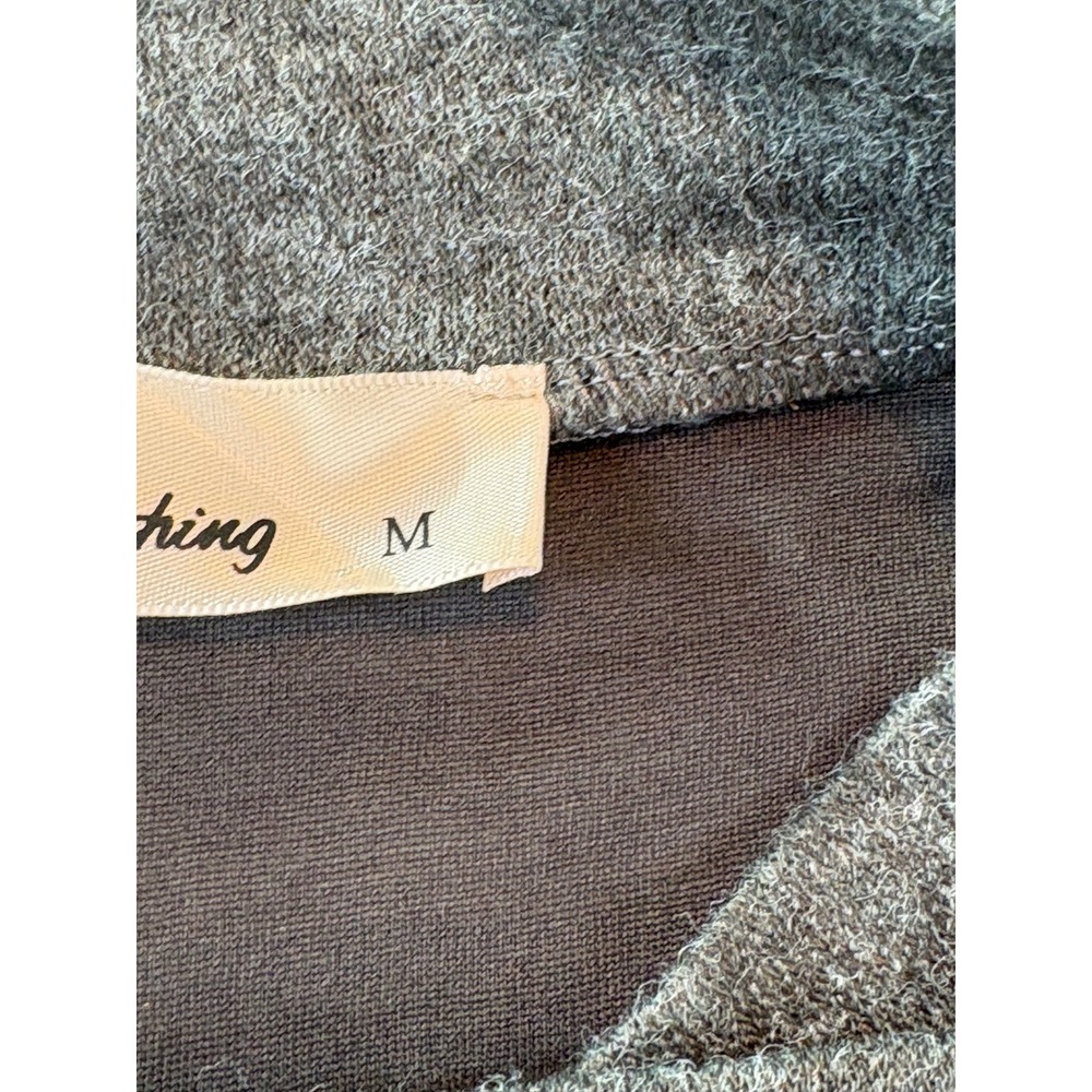 E2 Clothing Gray Sequin Geometric Back Cardigan Elbow Patches EJ4010 Medium